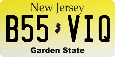NJ license plate B55VIQ