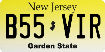 NJ license plate B55VIR