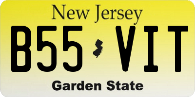 NJ license plate B55VIT
