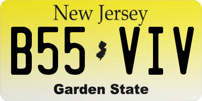 NJ license plate B55VIV