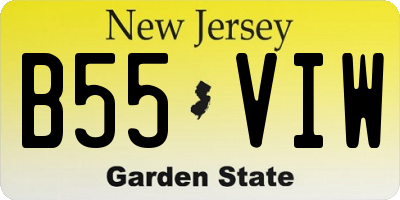NJ license plate B55VIW