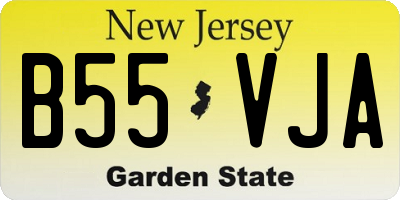 NJ license plate B55VJA