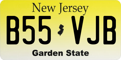 NJ license plate B55VJB