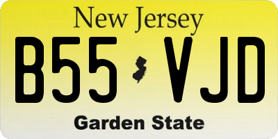 NJ license plate B55VJD