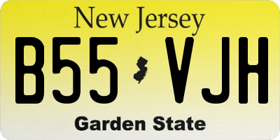 NJ license plate B55VJH