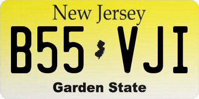 NJ license plate B55VJI