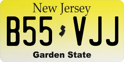 NJ license plate B55VJJ
