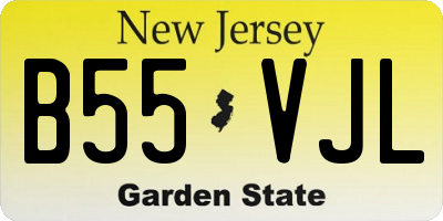 NJ license plate B55VJL