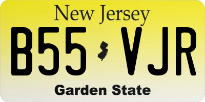 NJ license plate B55VJR
