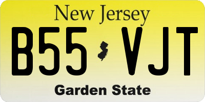 NJ license plate B55VJT