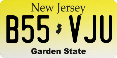 NJ license plate B55VJU
