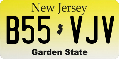 NJ license plate B55VJV
