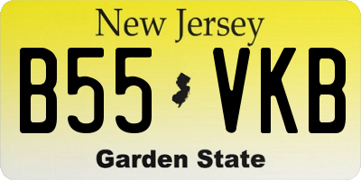 NJ license plate B55VKB