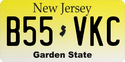 NJ license plate B55VKC