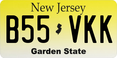 NJ license plate B55VKK