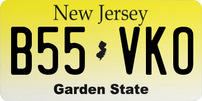 NJ license plate B55VKO