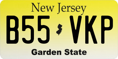 NJ license plate B55VKP