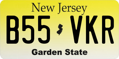 NJ license plate B55VKR