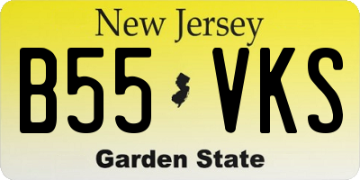 NJ license plate B55VKS