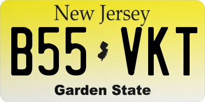 NJ license plate B55VKT