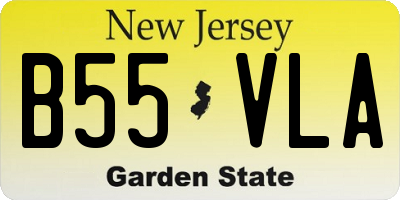 NJ license plate B55VLA
