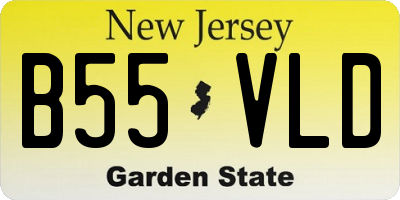 NJ license plate B55VLD