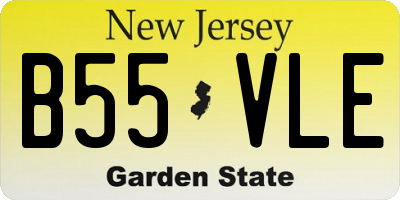 NJ license plate B55VLE