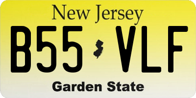 NJ license plate B55VLF