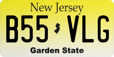 NJ license plate B55VLG