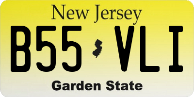 NJ license plate B55VLI