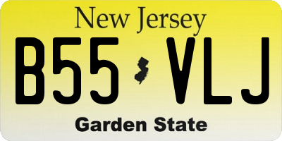 NJ license plate B55VLJ