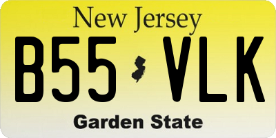 NJ license plate B55VLK