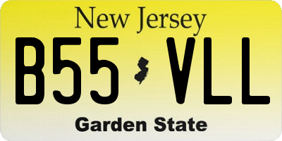 NJ license plate B55VLL