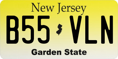 NJ license plate B55VLN