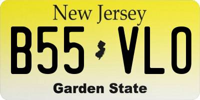 NJ license plate B55VLO