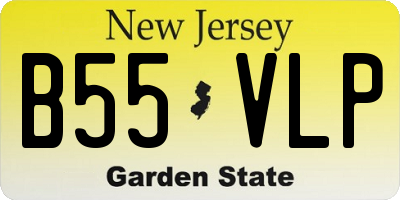 NJ license plate B55VLP