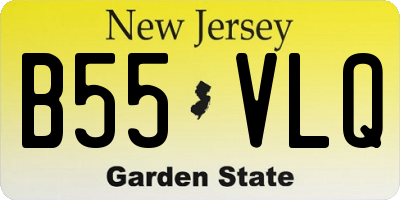 NJ license plate B55VLQ