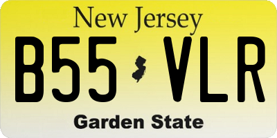 NJ license plate B55VLR