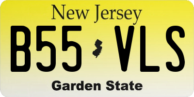 NJ license plate B55VLS
