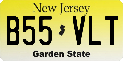NJ license plate B55VLT
