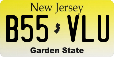 NJ license plate B55VLU