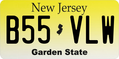 NJ license plate B55VLW
