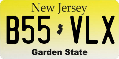 NJ license plate B55VLX