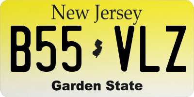 NJ license plate B55VLZ