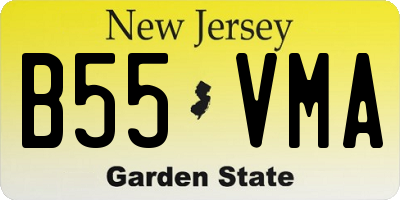NJ license plate B55VMA