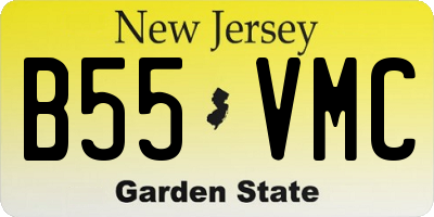 NJ license plate B55VMC