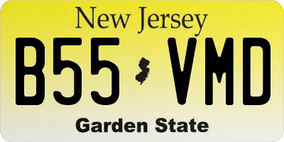 NJ license plate B55VMD
