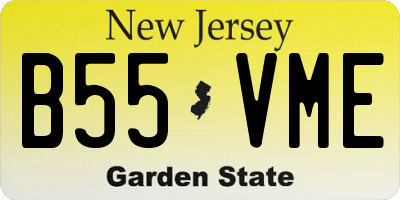 NJ license plate B55VME