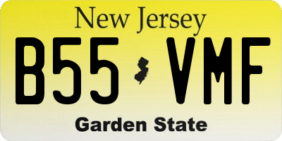 NJ license plate B55VMF