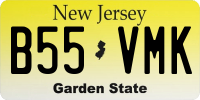 NJ license plate B55VMK
